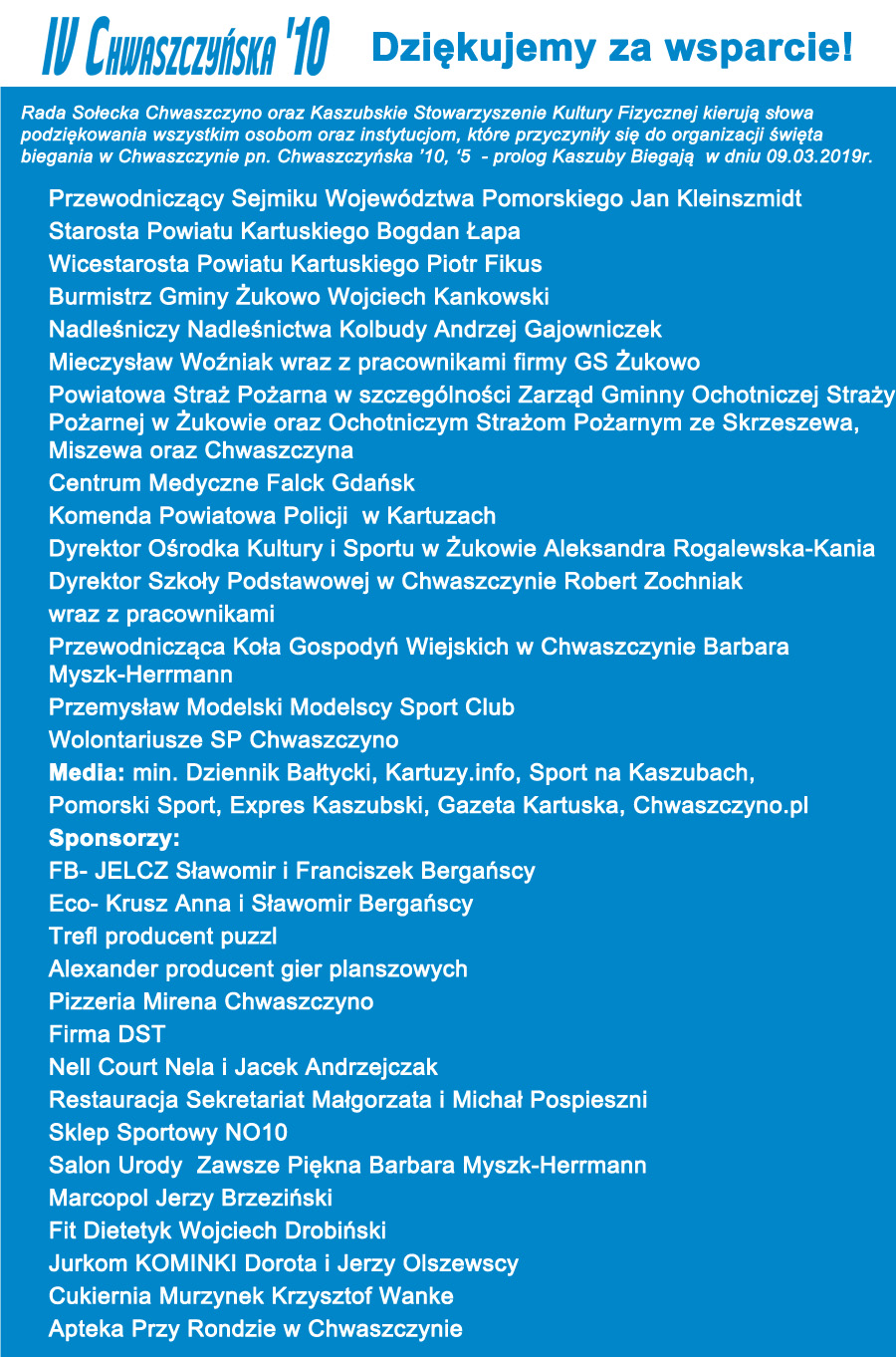 podziekowania